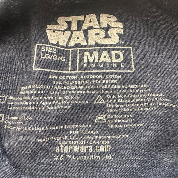 Star Wars The Mandalorian Graphic Tee Boba Fett Men’s Large - Picture 3 of 4